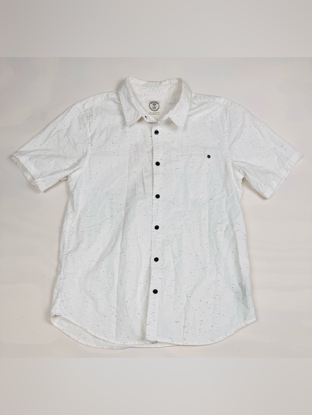 Voyager Short Sleeve Button Down Polo White Men’s L